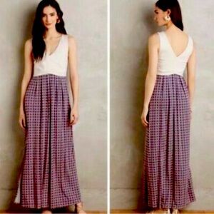 Maeve by Anthropologie A-line Maxi Dress in Purple and White for Casual Wear